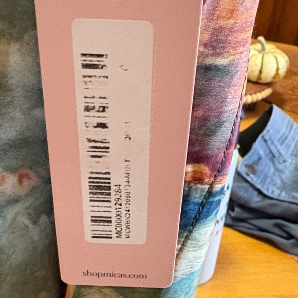 New! MICAS Satin Floral Print Tie Front Skirt - Size Medium - Picture 8 of 8